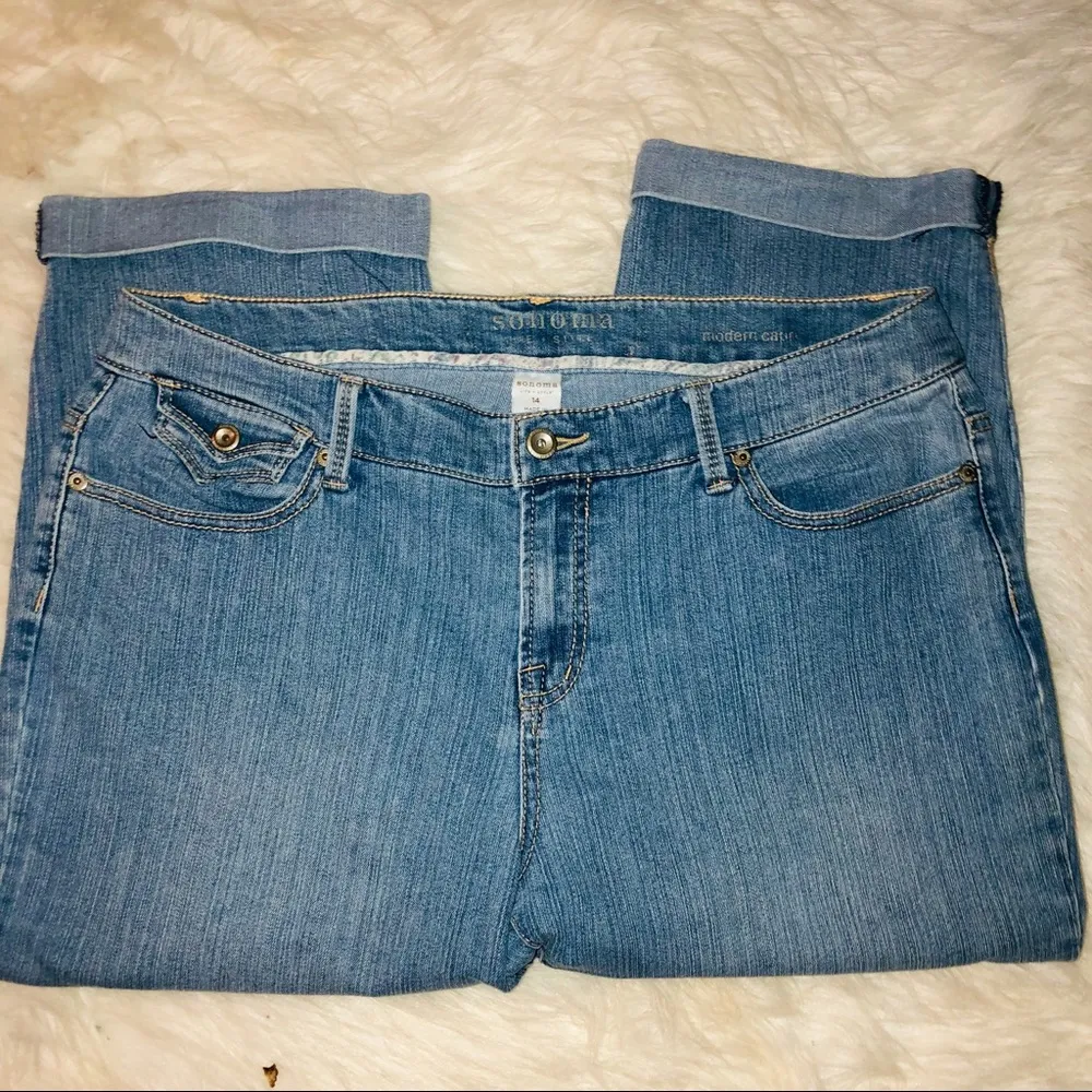 Sonoma  modern cuffed denim capris - Image 5