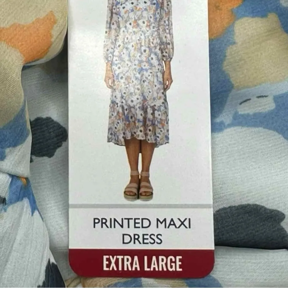 joie Size NWT Blue Floral Print Maxi Dress Size XL - Image 5