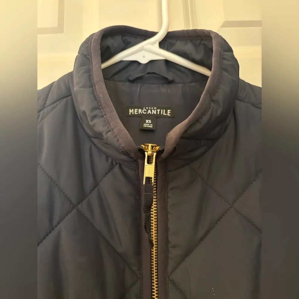 J. Crew Mercantile Quilted Vest in Navy, Size XS - Image 4