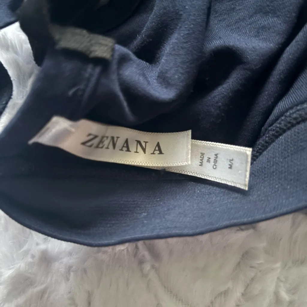 Zenana Outfitters Classic Navy Sports Bra - Image 3