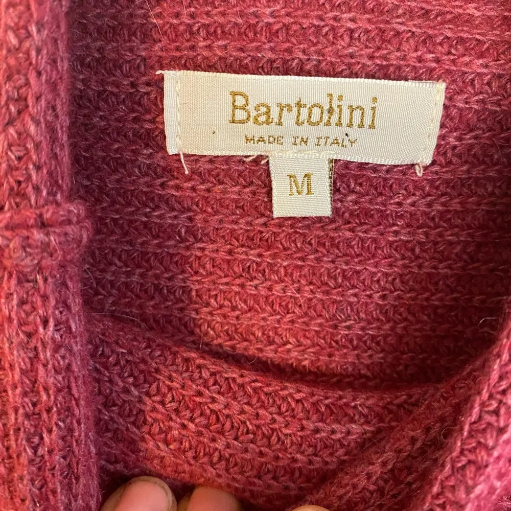 Bartolini made in Italy knit turtleneck sweater Pink Size M - Image 3