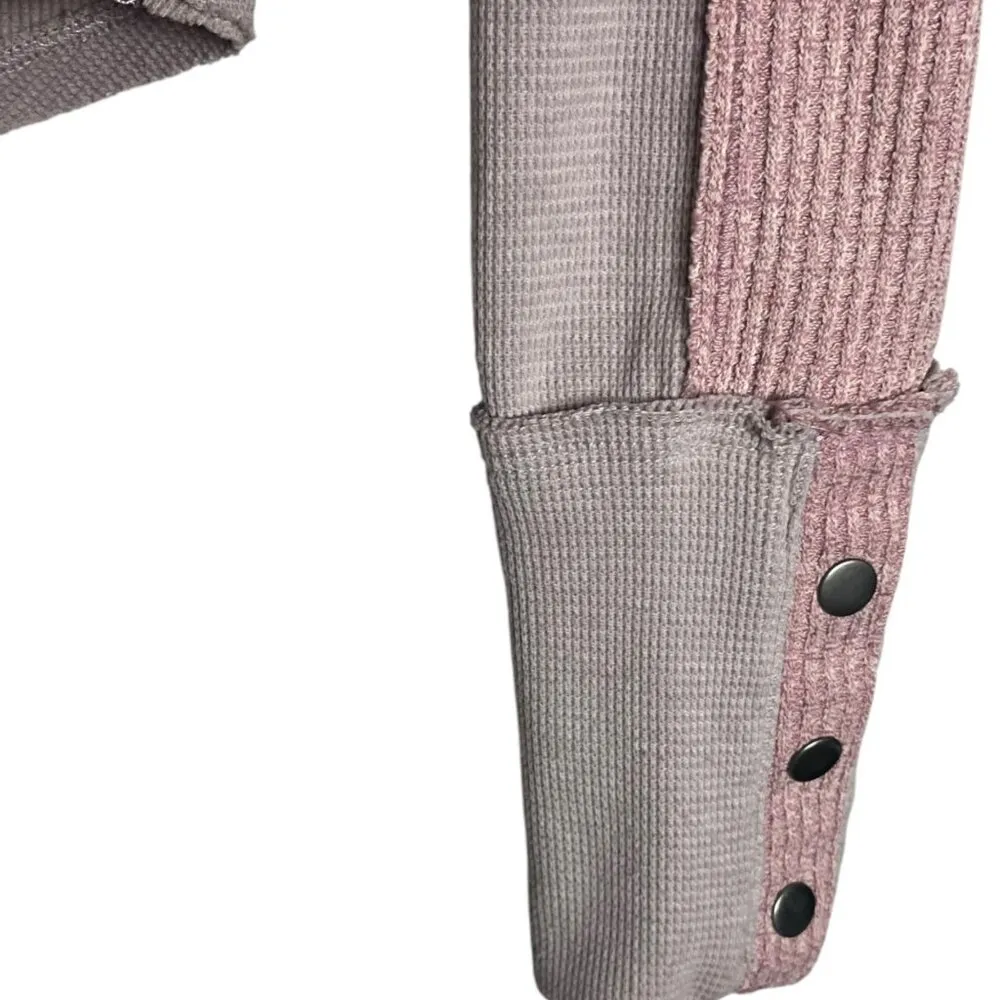 Free People We The Free Women's XS Tasha Thermal Top Pink Gorpcore‎ Casual - Image 5