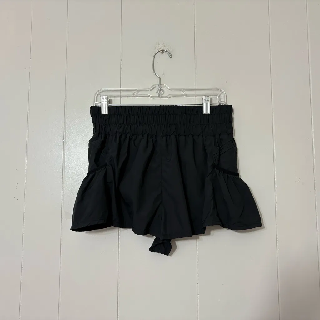 Free People Movement Get Your Flirt On Black Shorts Size M Built - Image 8