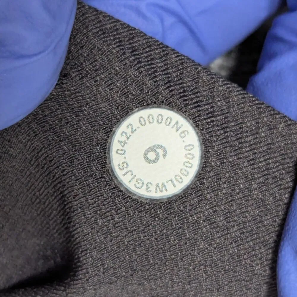 Lululemon  Its Rulu Run Cropped Half Zip Jacket Pullover Reverberate Chevron Grey - Image 3