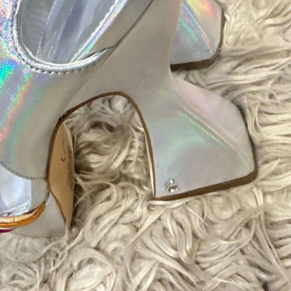Circus NY by Sam Edelman Alana Platform Sandal in holographic silver size 9 - Image 6