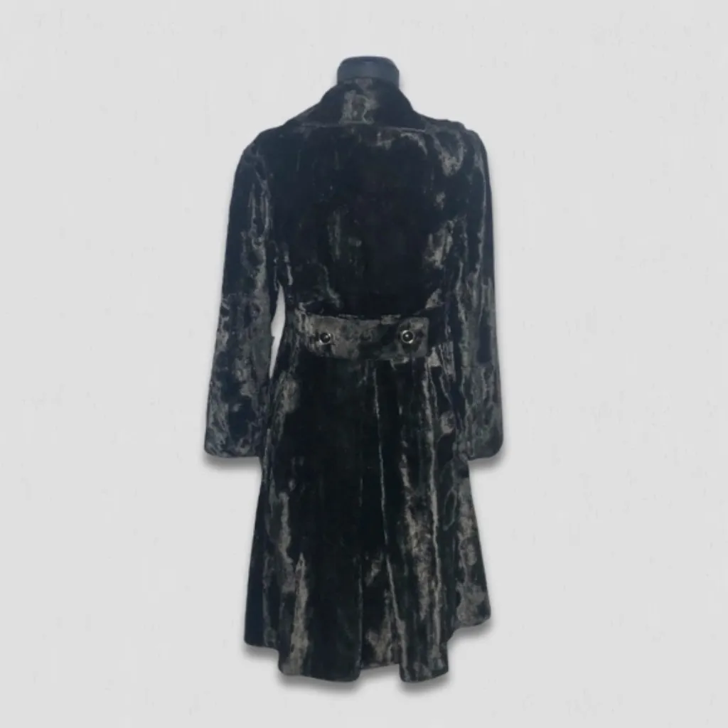 Hens & Kelly vintage 70s Jackie O Peacoat Faux Fur Double - Image 2