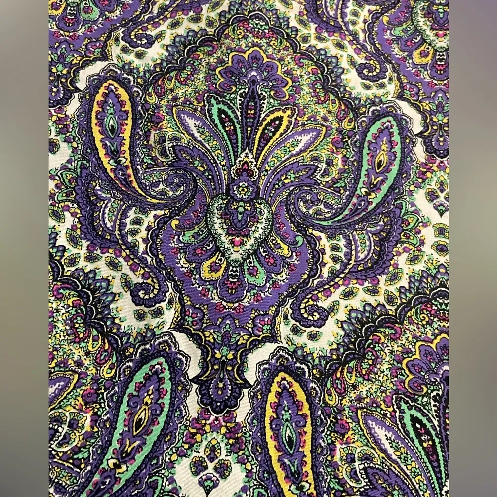 J Crew Cotton Royal Paisley No. 2 Pencil Skirt Size 4 Cotton/Spandex - Image 2