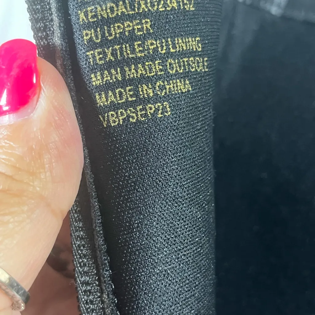 XOXO KENDAL LEATHER TALL BOOT WITH GOLD HEEL ACCENT ZIP WOMEN SZ 10M BLACK NEW - Image 9