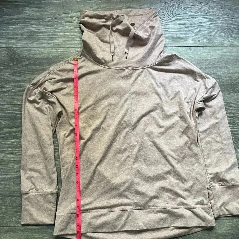 Apana Funnel Neck Long Sleeve Soft Pink Sweatshirt Size S - Image 3