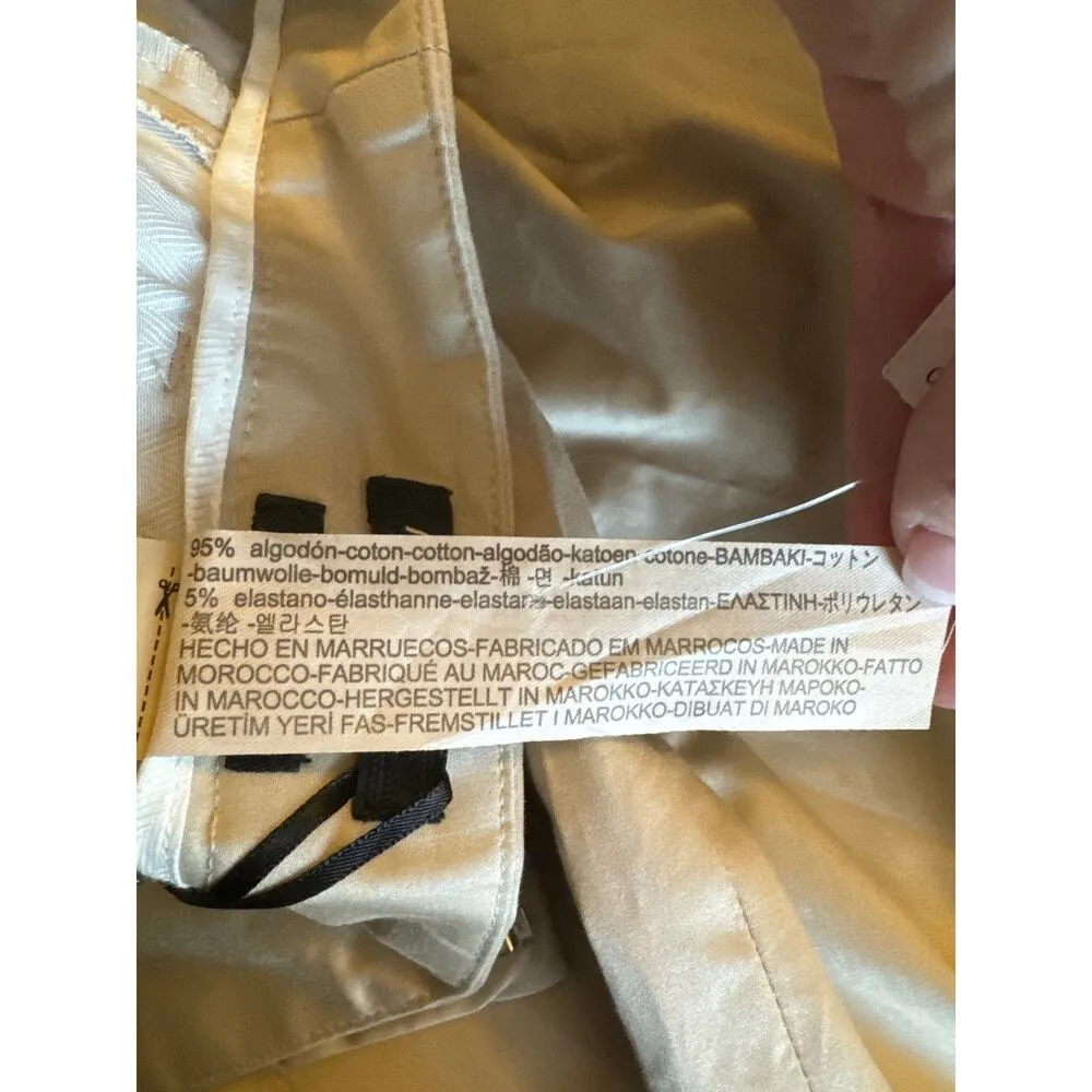 NWT Massimo Dutti Wide Cuffed Legged Trouser Pants cotton size 4 - Image 7