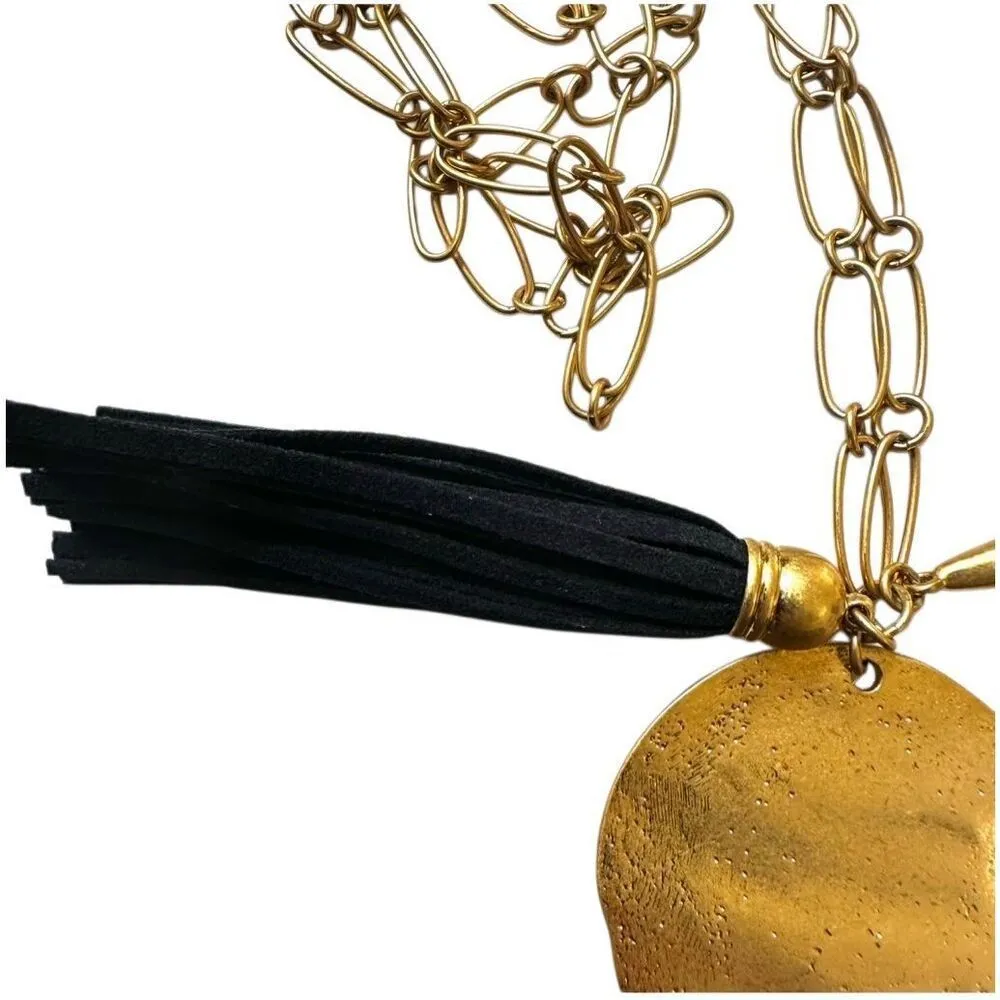 Stella & Dot Gold Carla Tassel Pendant Necklace - Image 11