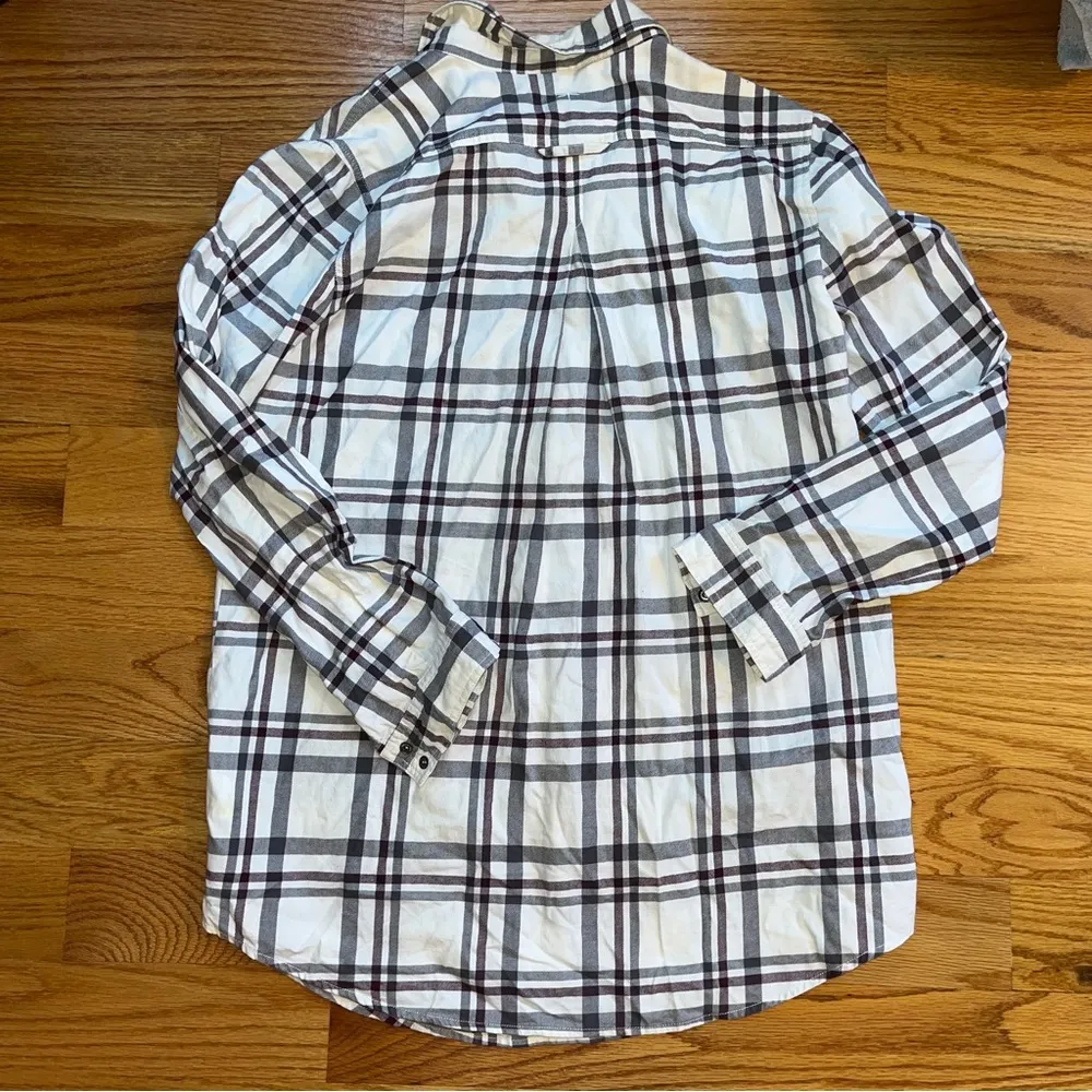 Tyler Boe pullover Henley plaid shirt size large - Image 2