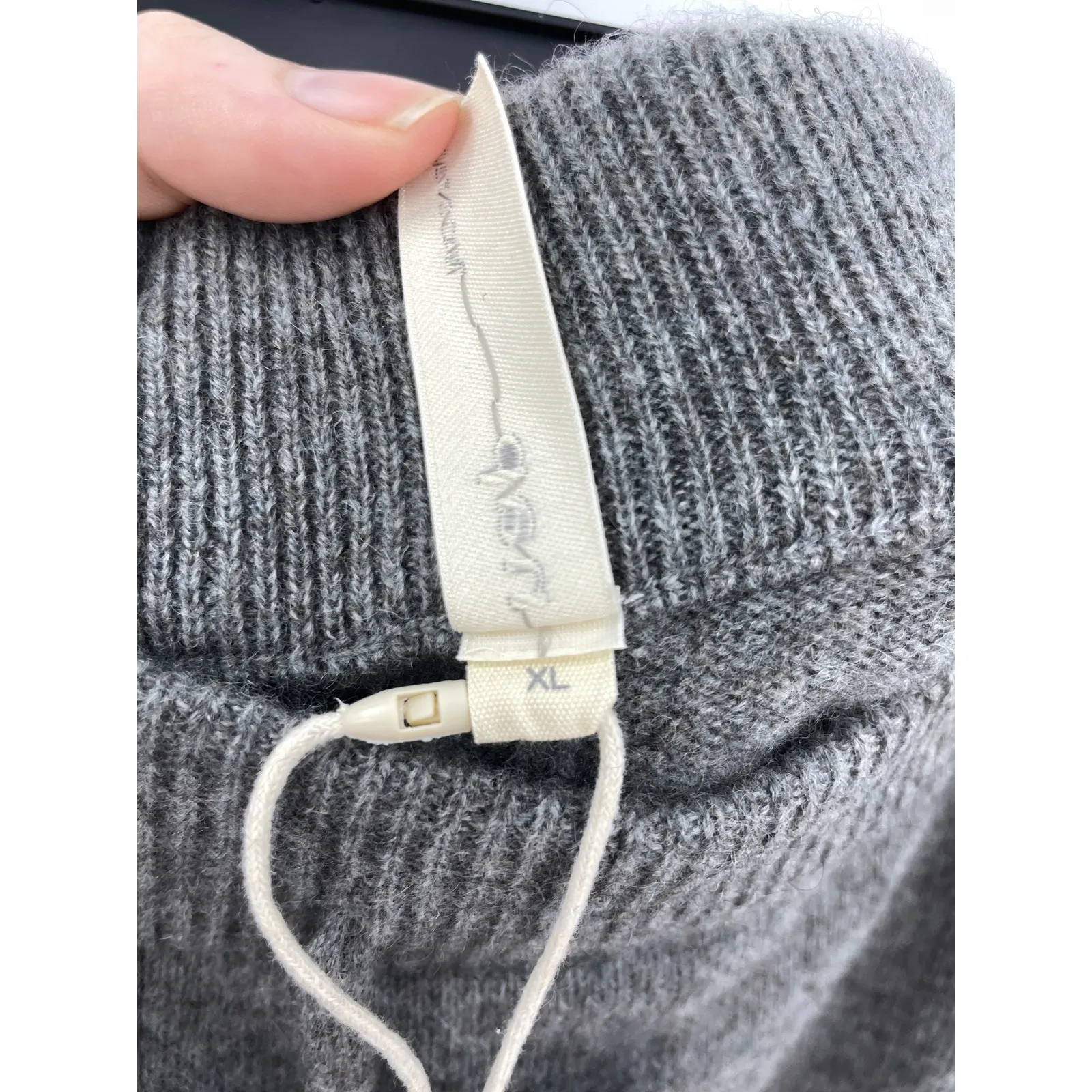 Nap Pants Womens XL Relaxed Wide Leg Fog Gray Yak Wool Pull On Drawstring NWT - Image 6