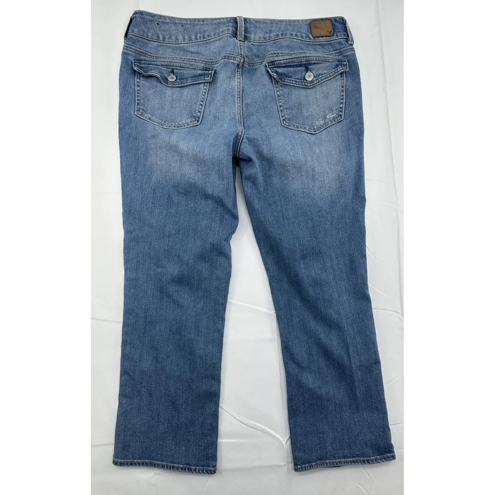 American Eagle Stretch Artist Distress Size 14 Regular Flip Button Pockets - Image 5