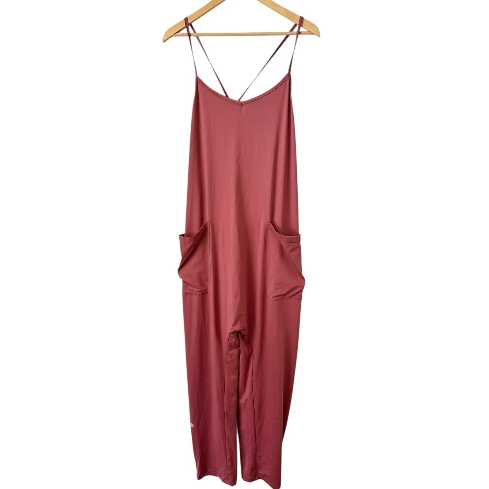 NWT Halara Mauve Pink Loose Tapered Leg One Piece Jumpsuit Baggy Oversized Large - Image 4