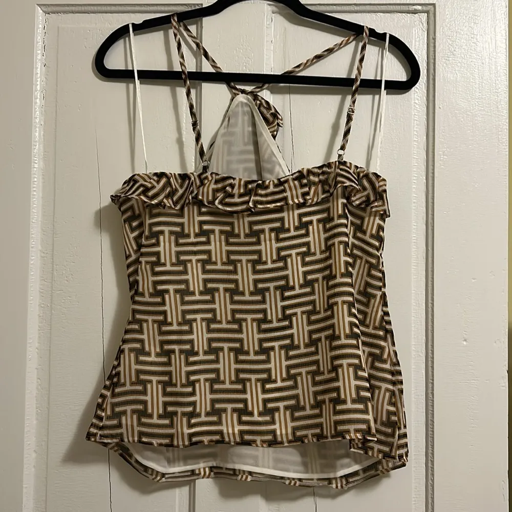 Express Printed Ruffle Halter Neck Tank, Small NWT - Image 10