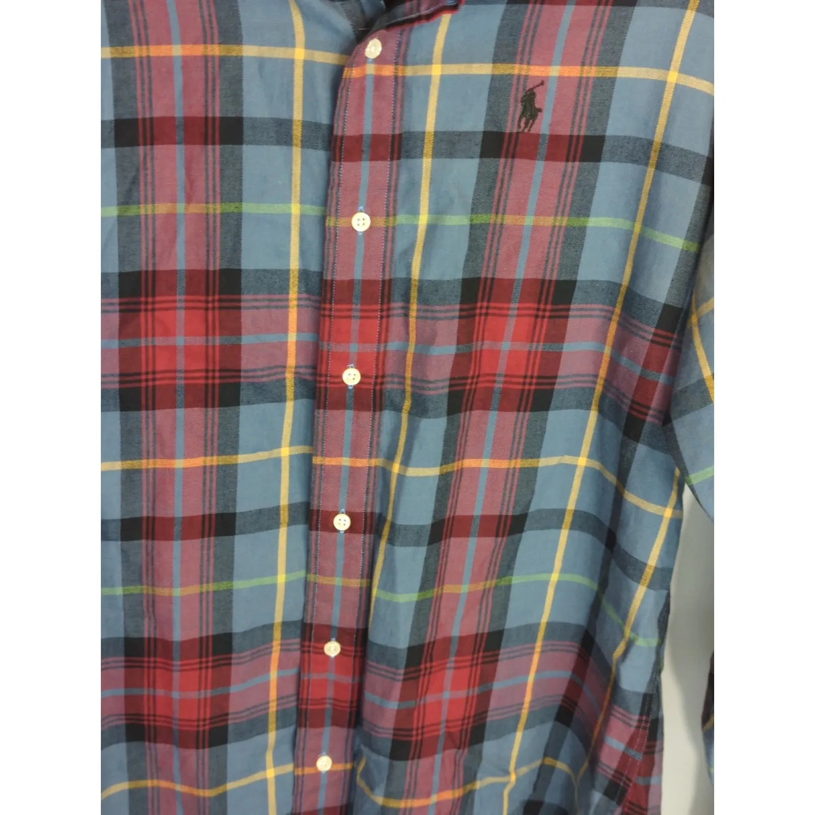 Polo By Ralph Lauren Blue & Red Plaid Button Up Shirt Womens XL Preppy Prairie - Image 2