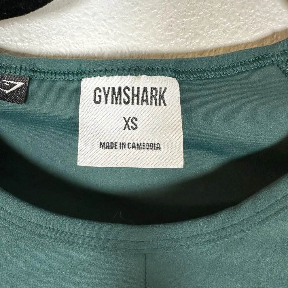 Gymshark Whitney Simmons Green Long Sleeve Open Back Crop Top Size XS - Image 5