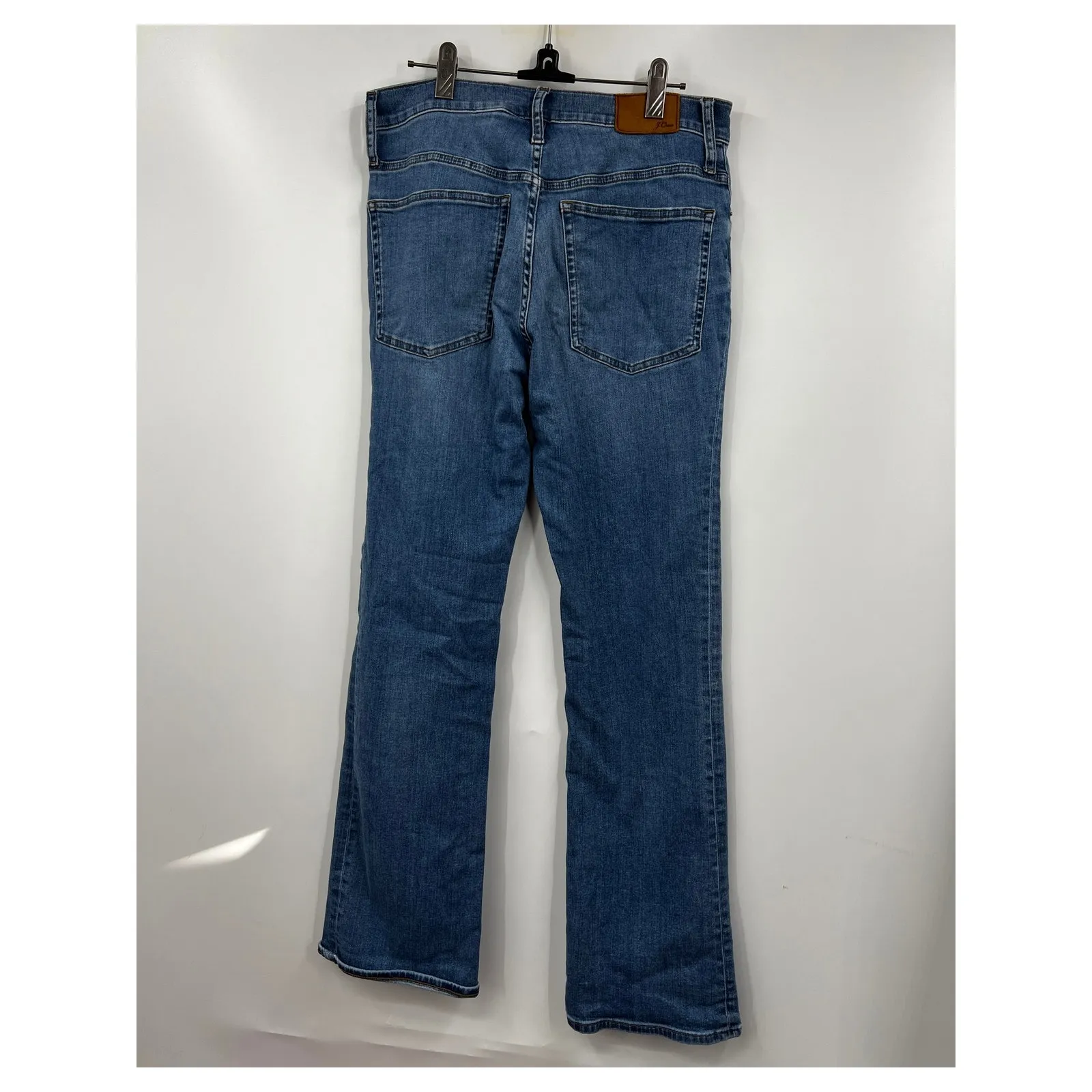 J. Crew Womens Blue Curvy Full Length Demi Boot Medium Wash Jeans Size 30 - Image 5