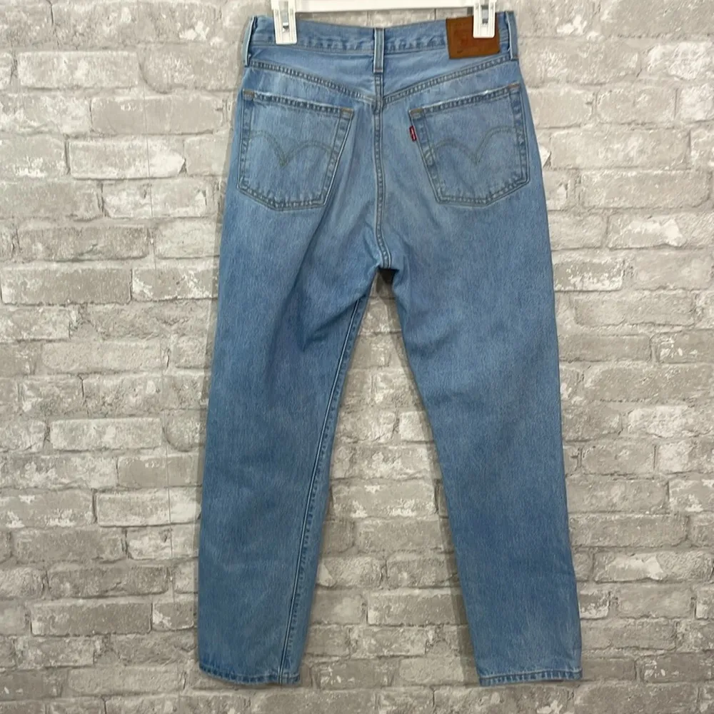 Levi’s 501 Premium Denim High Waisted Straight Crop Jeans - Image 4