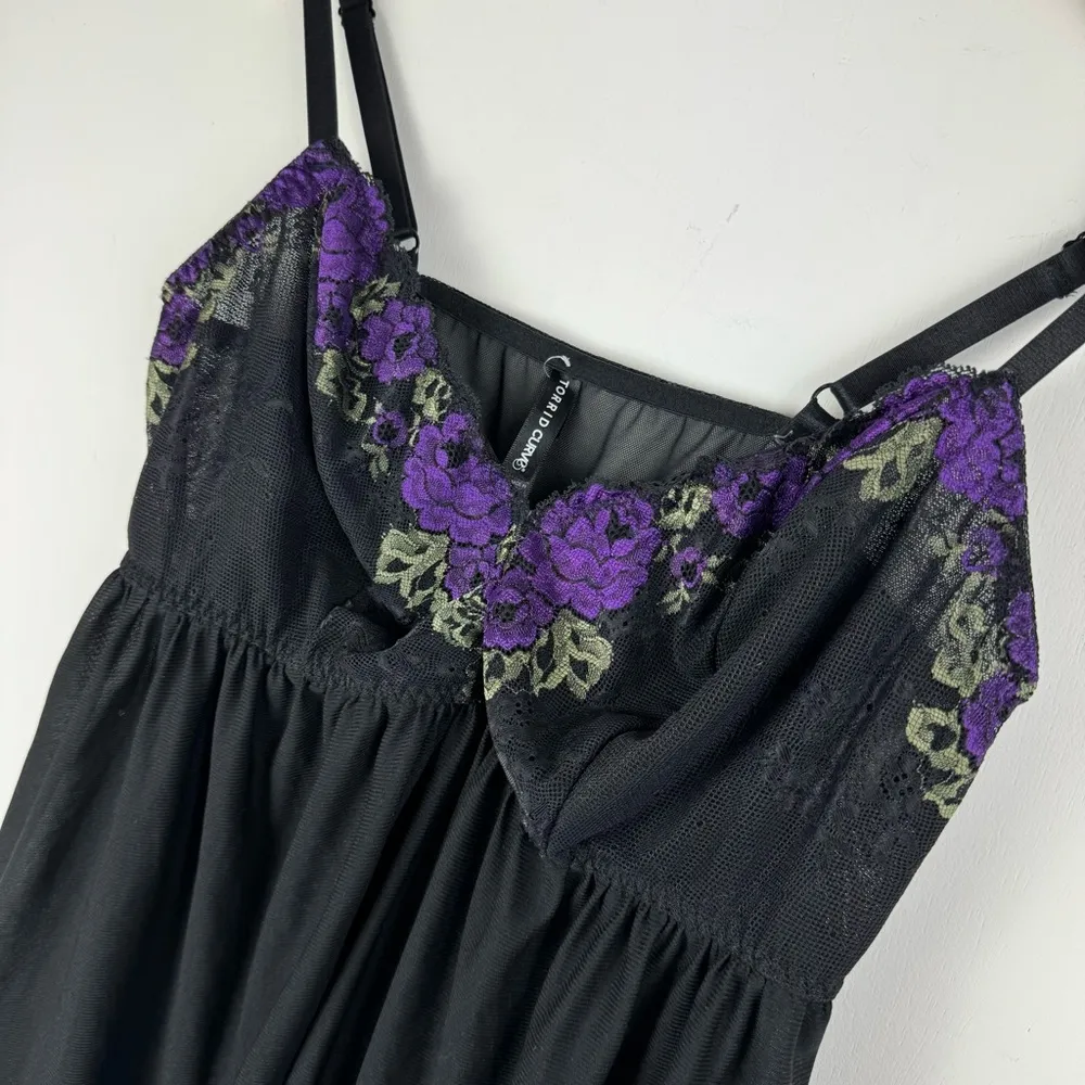 Torrid Black Mesh Lace Babydoll Sz 1X - Image 6