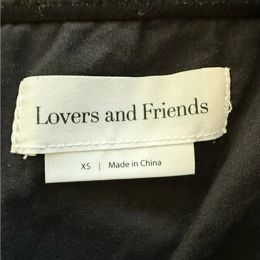 Lovers & Friends Octavia Crop Top Sweetheart Puff‎ Sleeve Ruched Black Womens XS - Image 3