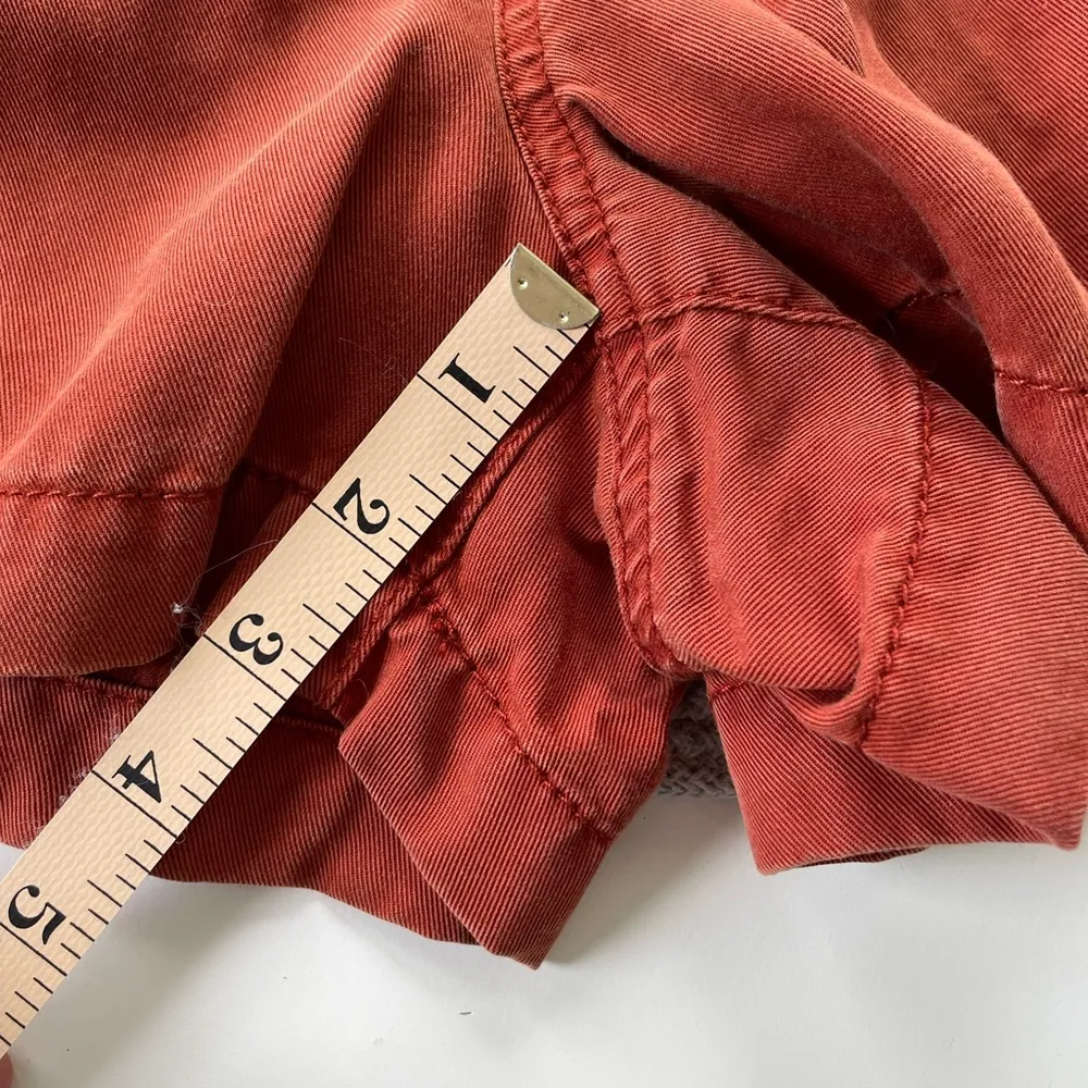 LOFT Dark Red Drapey Lyocell Drawstring Waist Flowy Shorts Size Small - Image 6