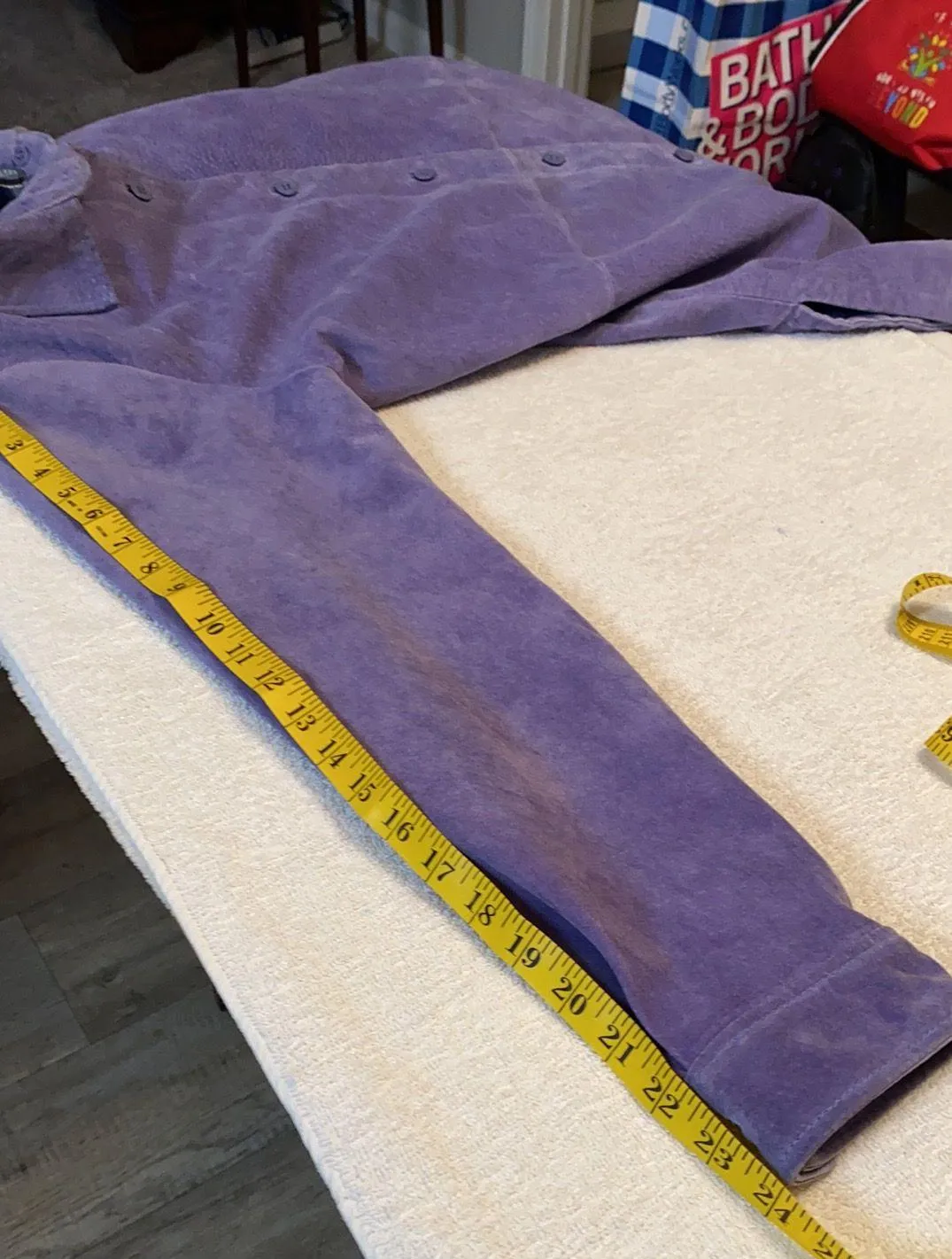 leather jacket lavender size Med - Image 7