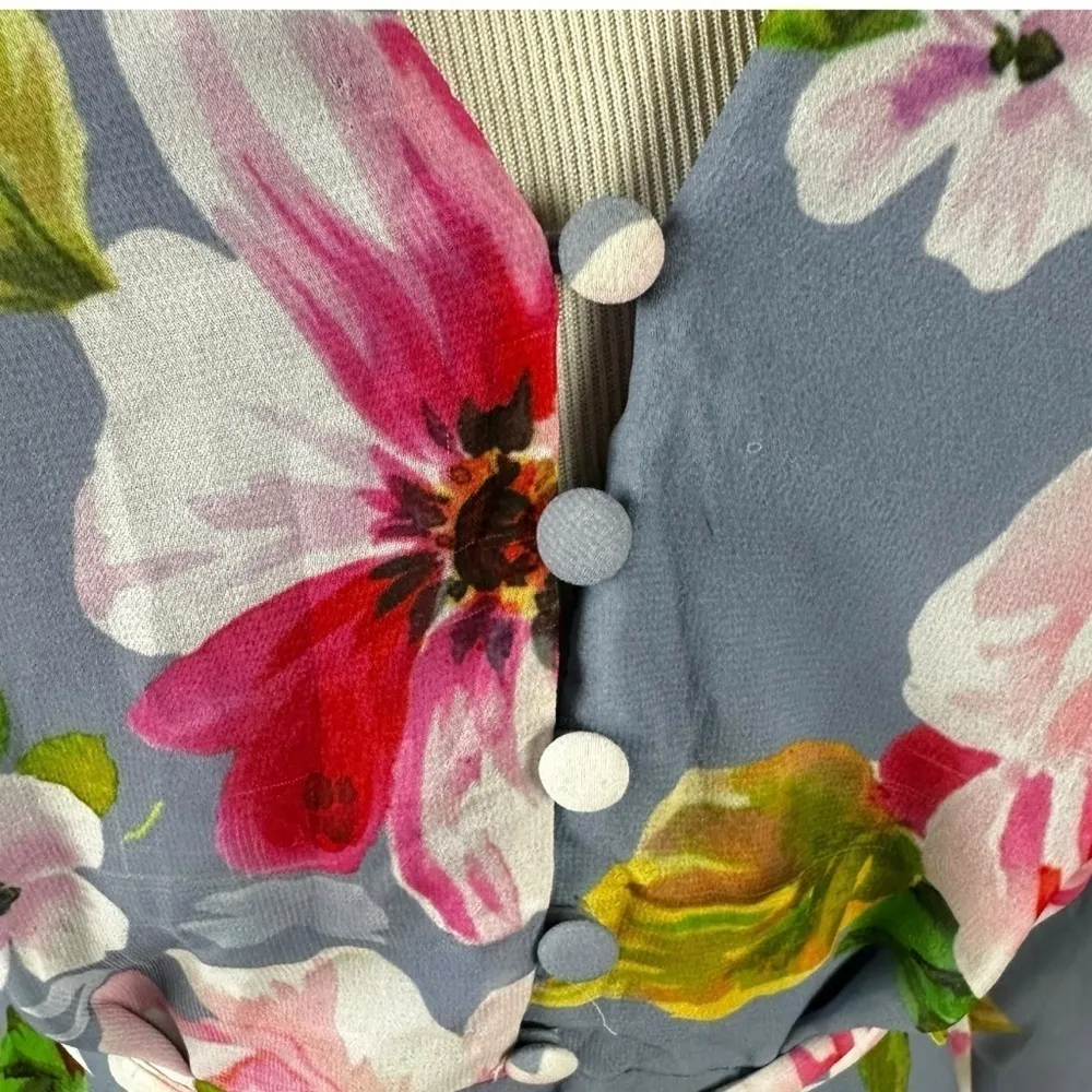 Yumi Kim Sweet Sunrise Dress in Ohana Stone Size Small Floral Periwinkle - Image 10