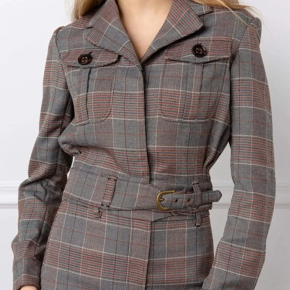 J.ing Lara Grey Plaid Jacket - Image 3