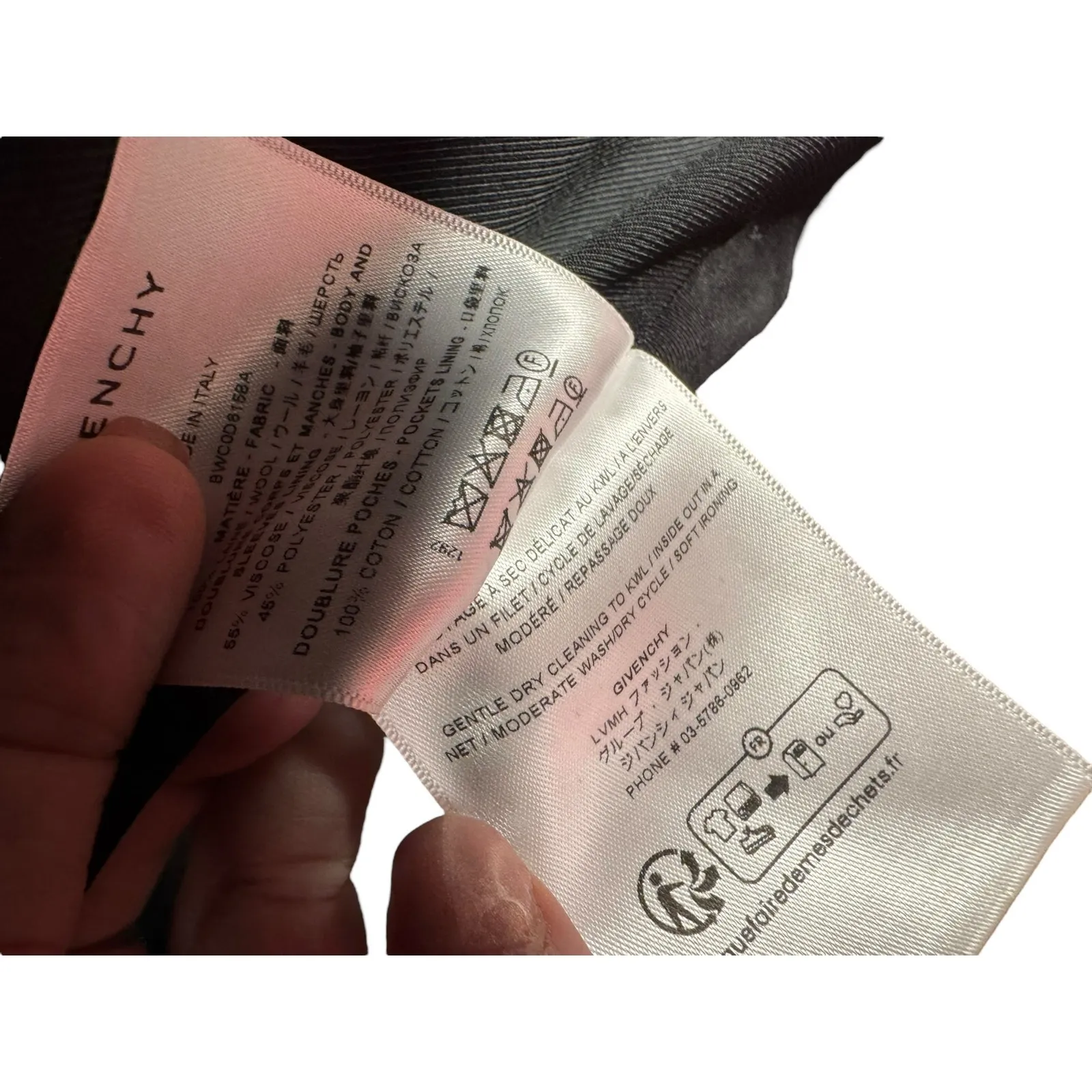 Givenchy NWT Oversized Asymmetric Cropped Double Breasted Wool Coat Size 44 - Image 7