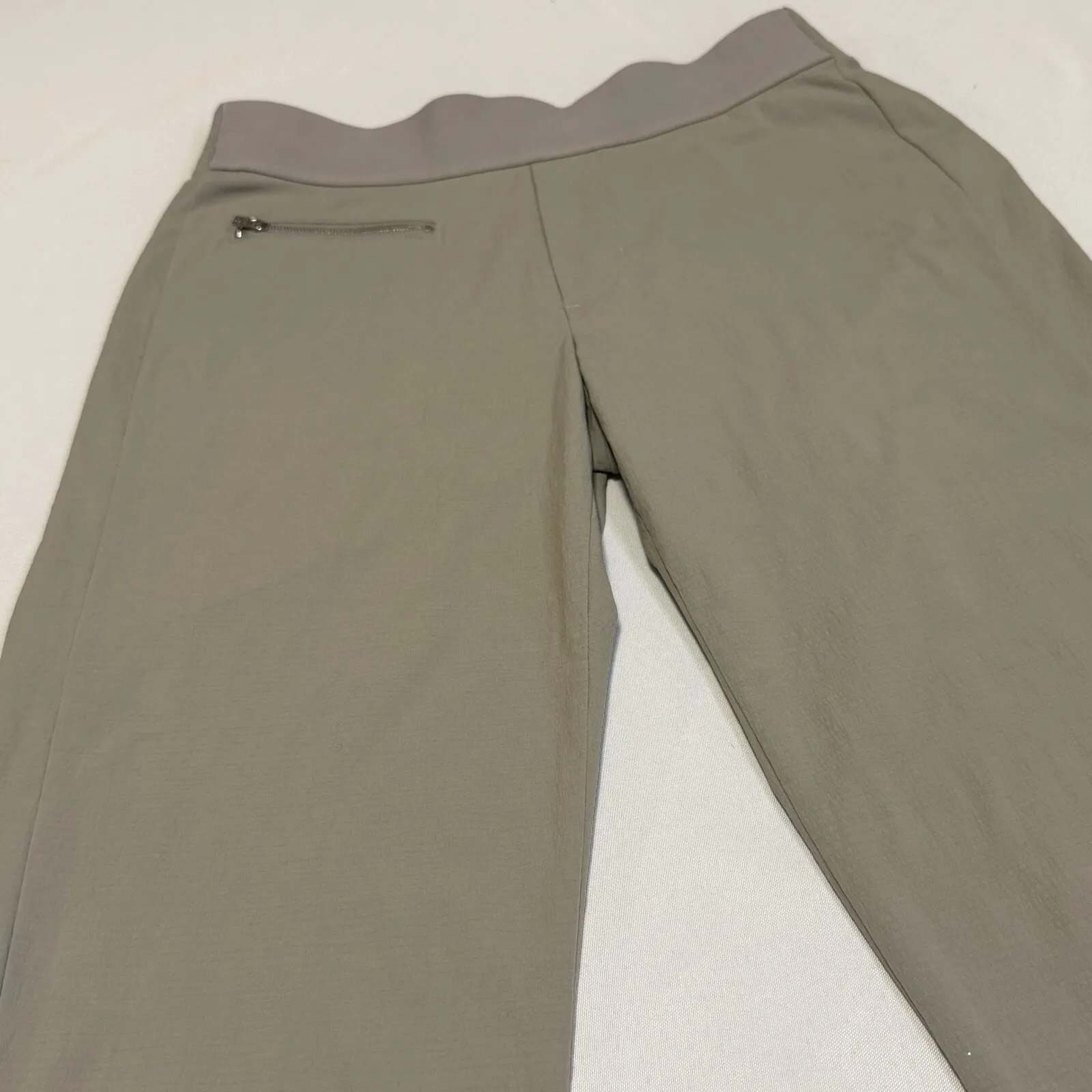 Athleta Womens Gray Trekkie Pants Nylon Jogger Zip Ankle Capri Stretch Pants 2 # - Image 6