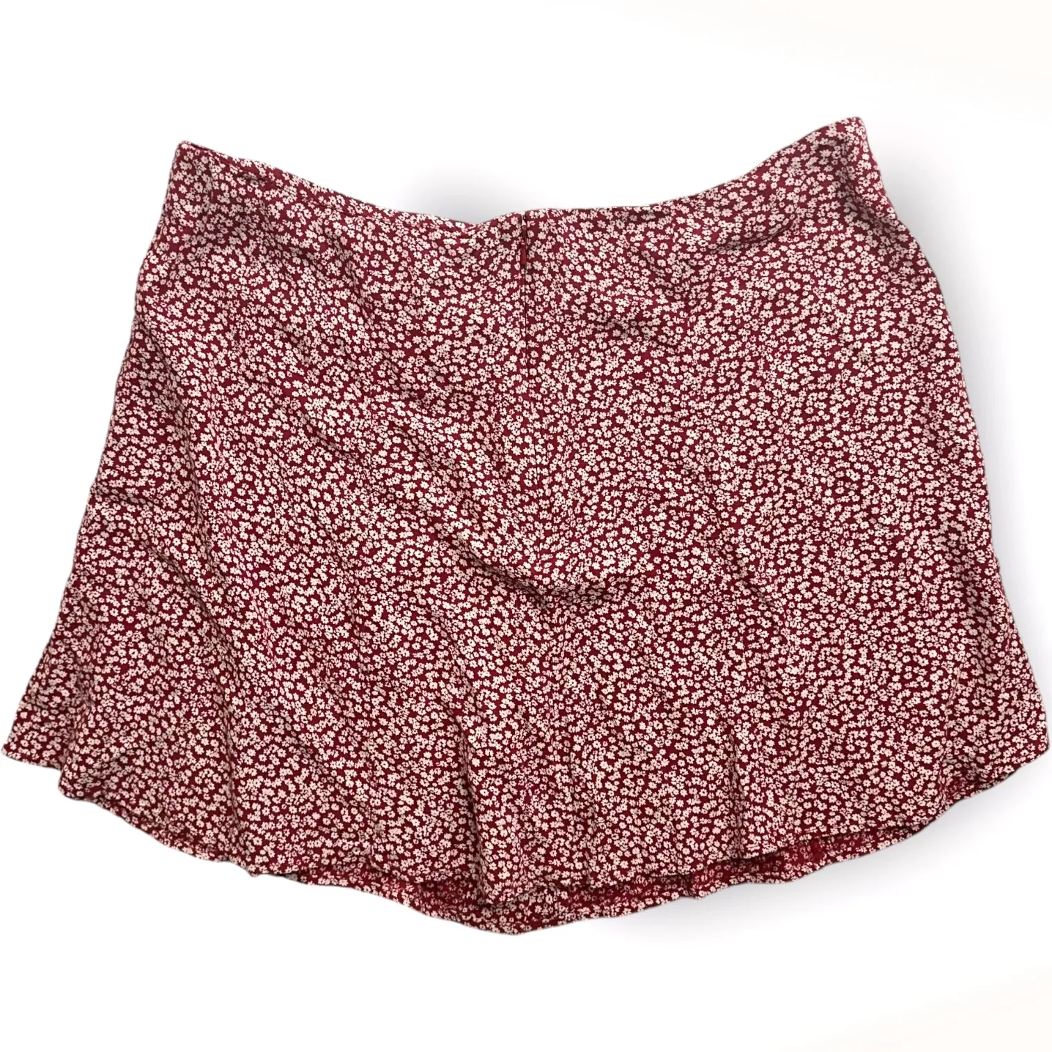 NWT American Eagle Miniskirt Medium Buttoned Red Floral Mini Skirt Zipped‎ Party - Image 2