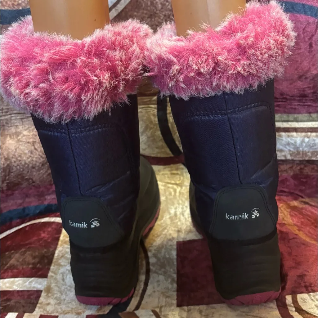 Kamik Black and Pink Combat Boots - Image 2