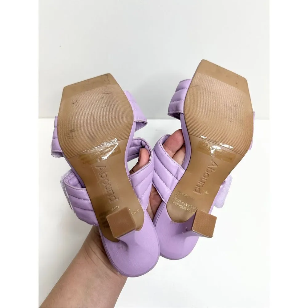 Abound Shoes‎ Womens Size 5 Qarly Heeled Purple Square Toe Slip On Sandals - Image 11