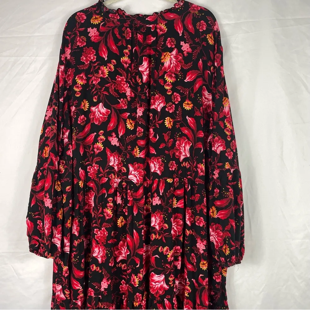 Terra & Sky Maxi Floral Bohemian Dress Long Sleeve - Image 7