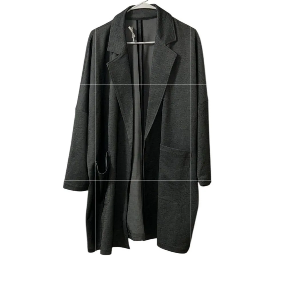 Grey Lab Gray Open Front Oversized Blazer Jacket(Size S/M) Gray - Image 4