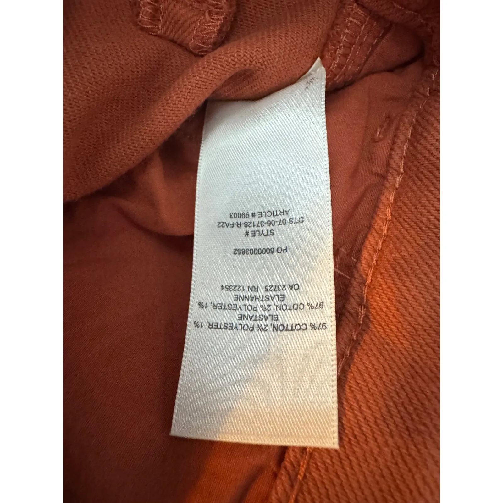 Wilfred Free Modern Cargo Pants‎ Women's Size 2 Rust Button Cuff Utility Style - Image 5