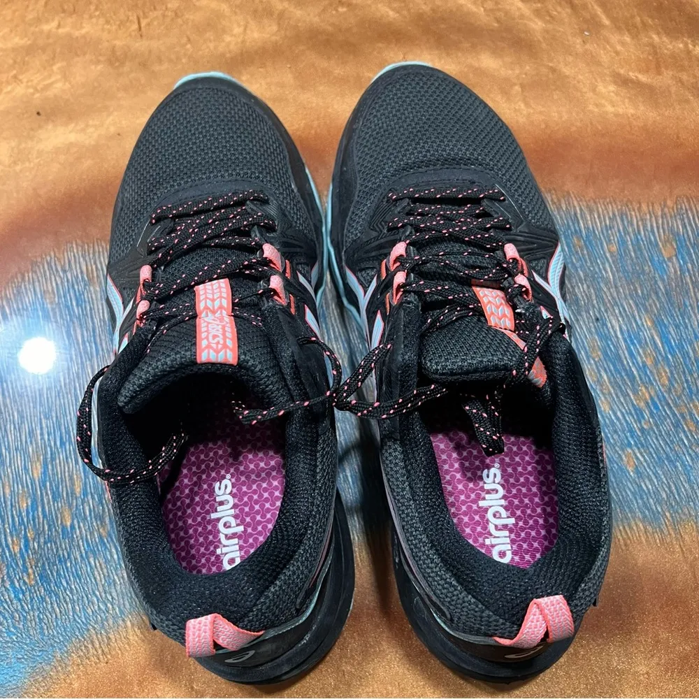 ASICS Gel-Venture 8 Black Pink blue Athletic Trail running shoes size 8.5 wide - Image 14