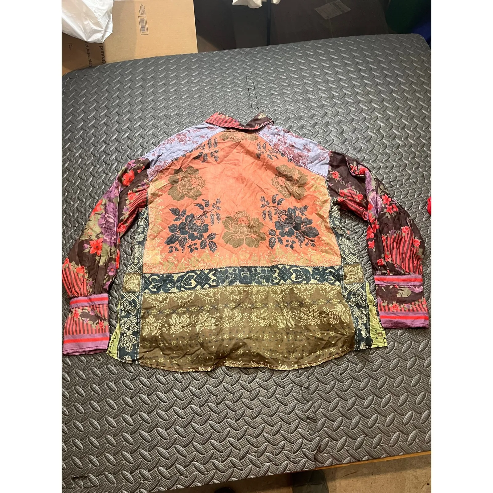 NWT Free People We The Free Flower Patch Berry Combo Sheer Shirt Size XS BOHO - Image 8