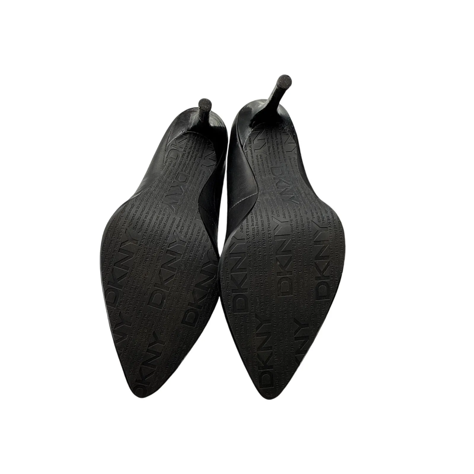 DKNY Shay Leather & Patent Black High Heel Pumps Size 8.5 - Image 7