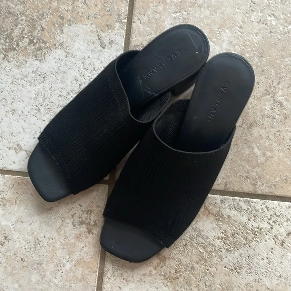 Everlane The Glove Mule in ReKnit Black - Image 3