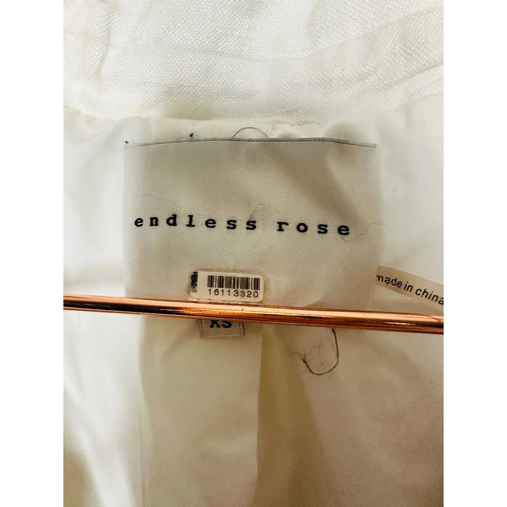 ENDLESS ROSE White Linen Blend Oversized Sleeveless Vest Blazer Size Extra Small - Image 5