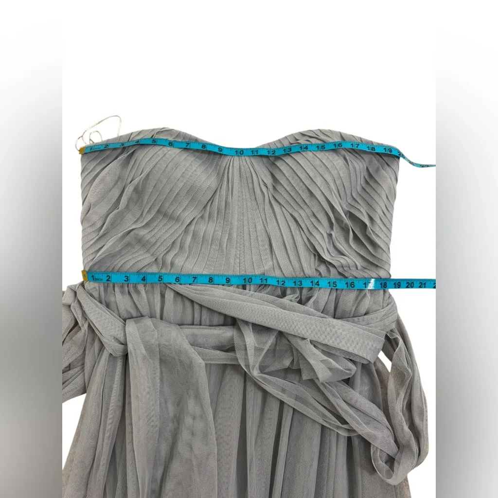 Birdy Grey Convertible Romantic Strapless Dusty Blue Bridesmaid  Dress Size 3XL - Image 13