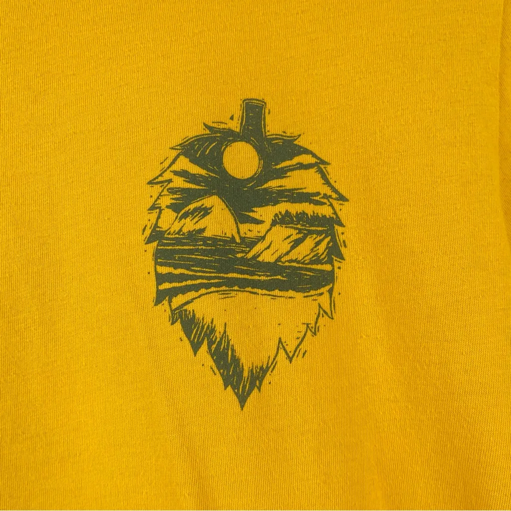Women's Pelican Brewing Co. Medium Mustard Yellow Ocean Graphic T Shirt Nature - Image 4