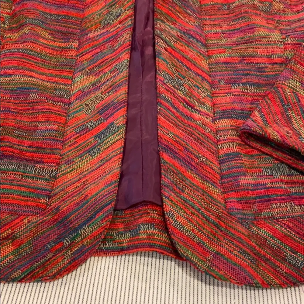 COLDWATER CREEK S Open Front Jacket  Blazer Red - Image 6