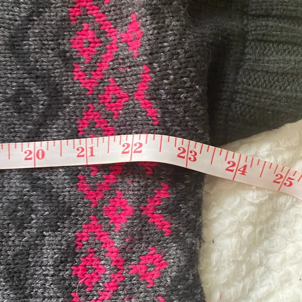 Tommy Hilfiger Gray Pink Black Cableknit Sleeveless Sweater Size XL - Image 7