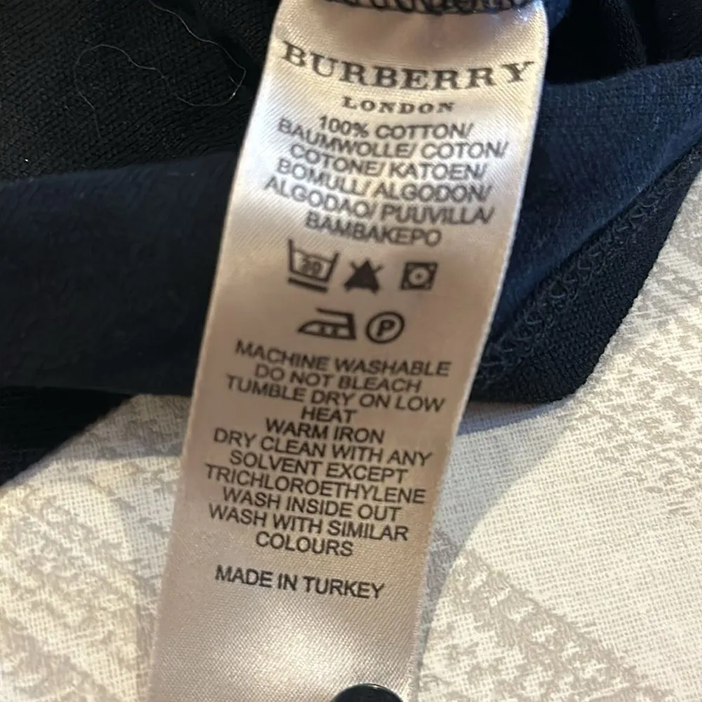 BURBERRY Women’s Black Five Buttons Signature Plaid Collar 3/4 Sleeves Size S - Image 5