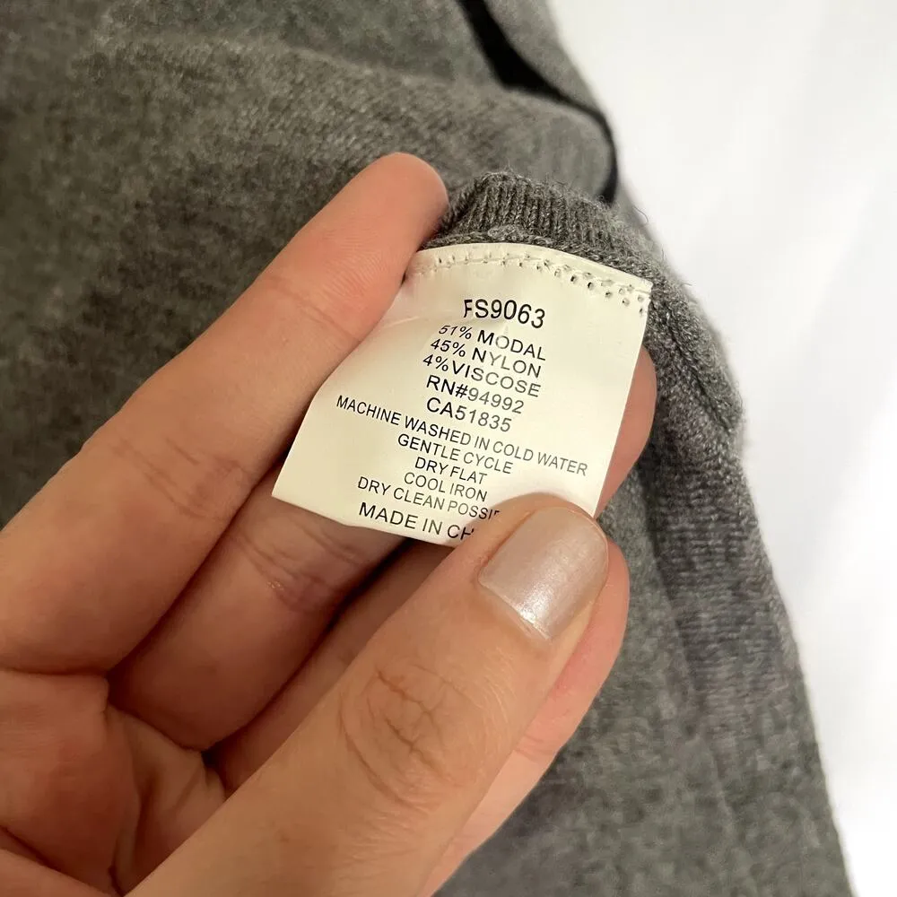 Patrizia Luca milano red gray and black striped sweater batwing one size women's - Image 5