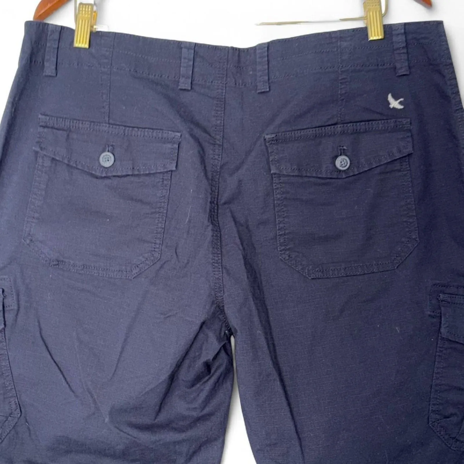 Eddie Bauer NWT Soft Cotton Rip-Stop Cargo Ankle Pants in Navy size 16 - Image 6